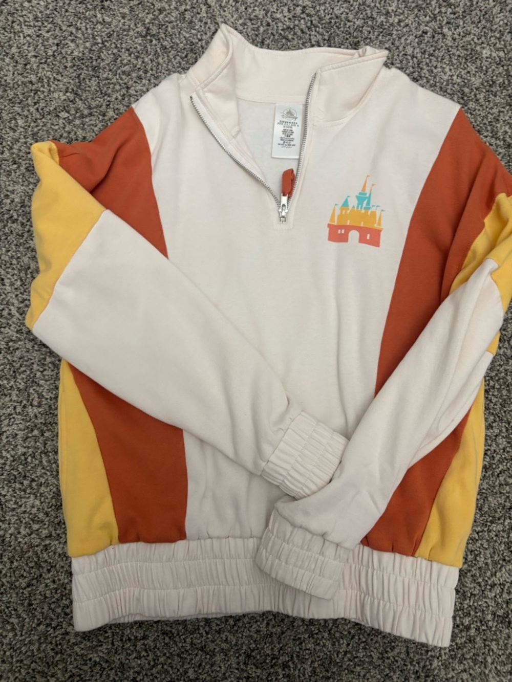 Living my best Disney life. Colorblock Quarter-Zip Sweatshirt size medium